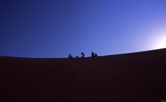 En haut des dunes...