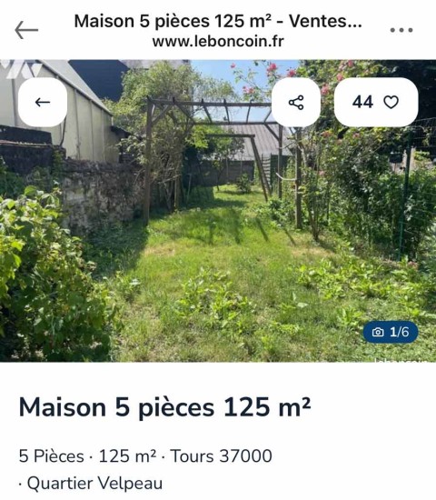 Annonce Vente maison de Tours