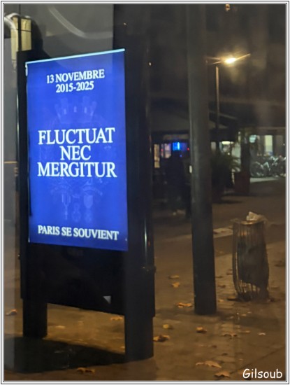 Affiche fluctuant nec mergitur - commémoration du 13 novembre 2015
