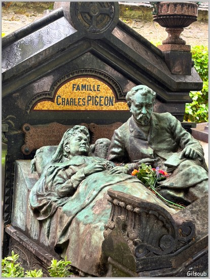 Tombe de Charles Pigeon et sa femme - cimetière du Montparnasse  Mai 2026