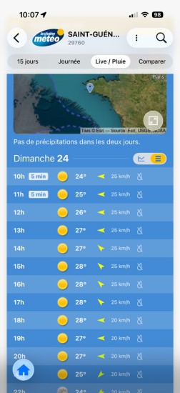 Météo du 24 mai 2026